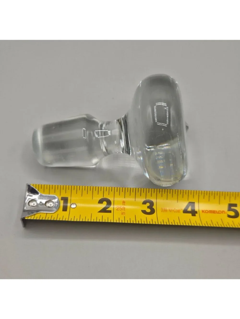 Clear Glass Decanter or Bottle Stopper Replacement Flat Top Tapered Stem